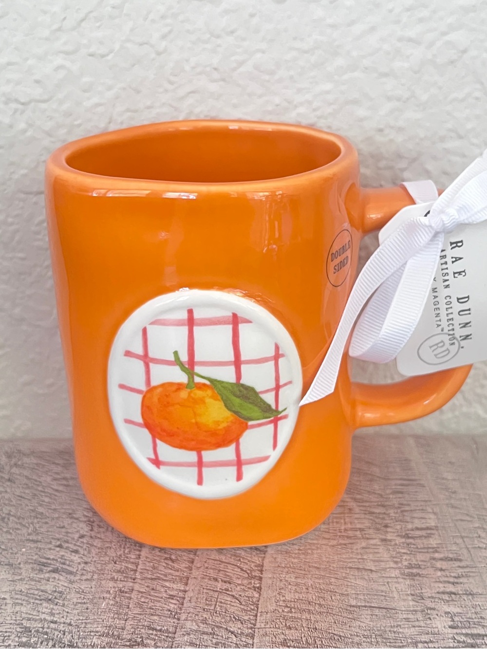 Rae Dunn "Sweet Summer Time” Double Sided Orange Citrus Fruit Ceramic Mug Summer